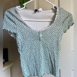 Green Ditsy Floral Tee